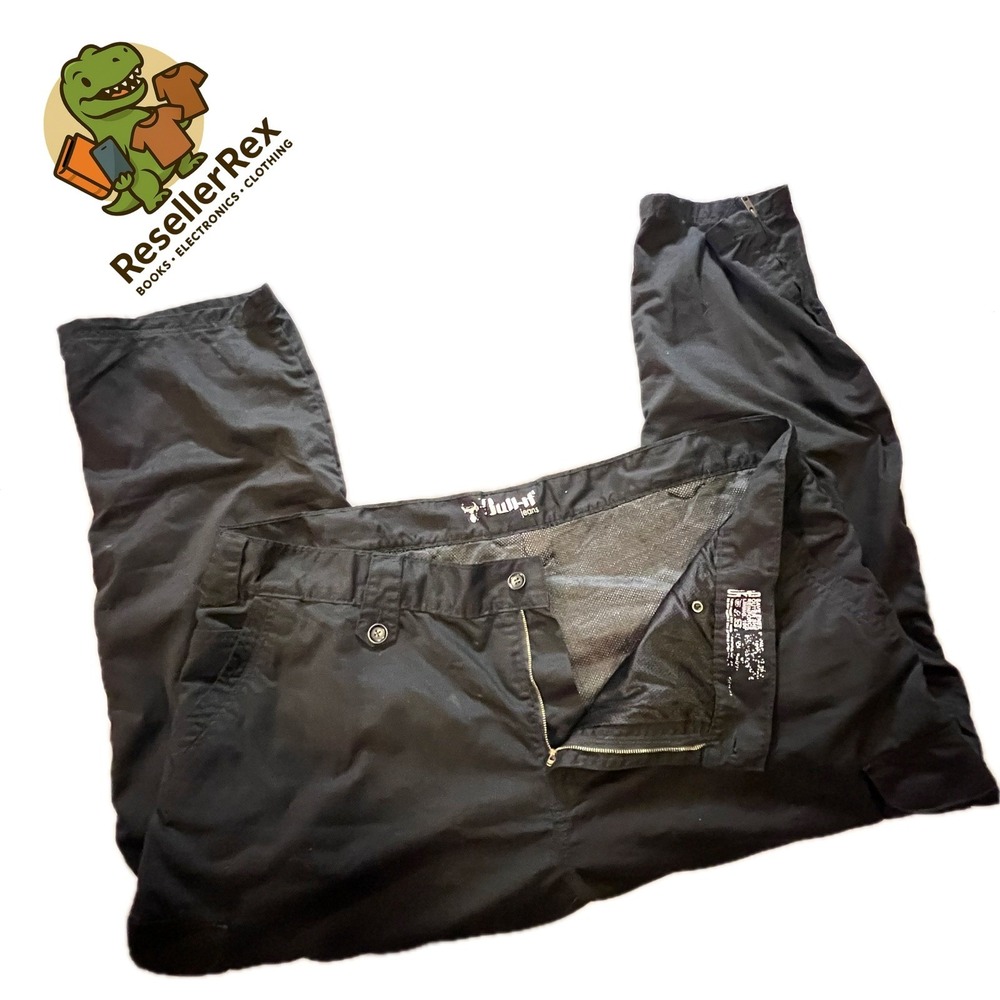 BULL-IT Mens Black Cargo Style Armoured Motorcycle Pants Size 4XL